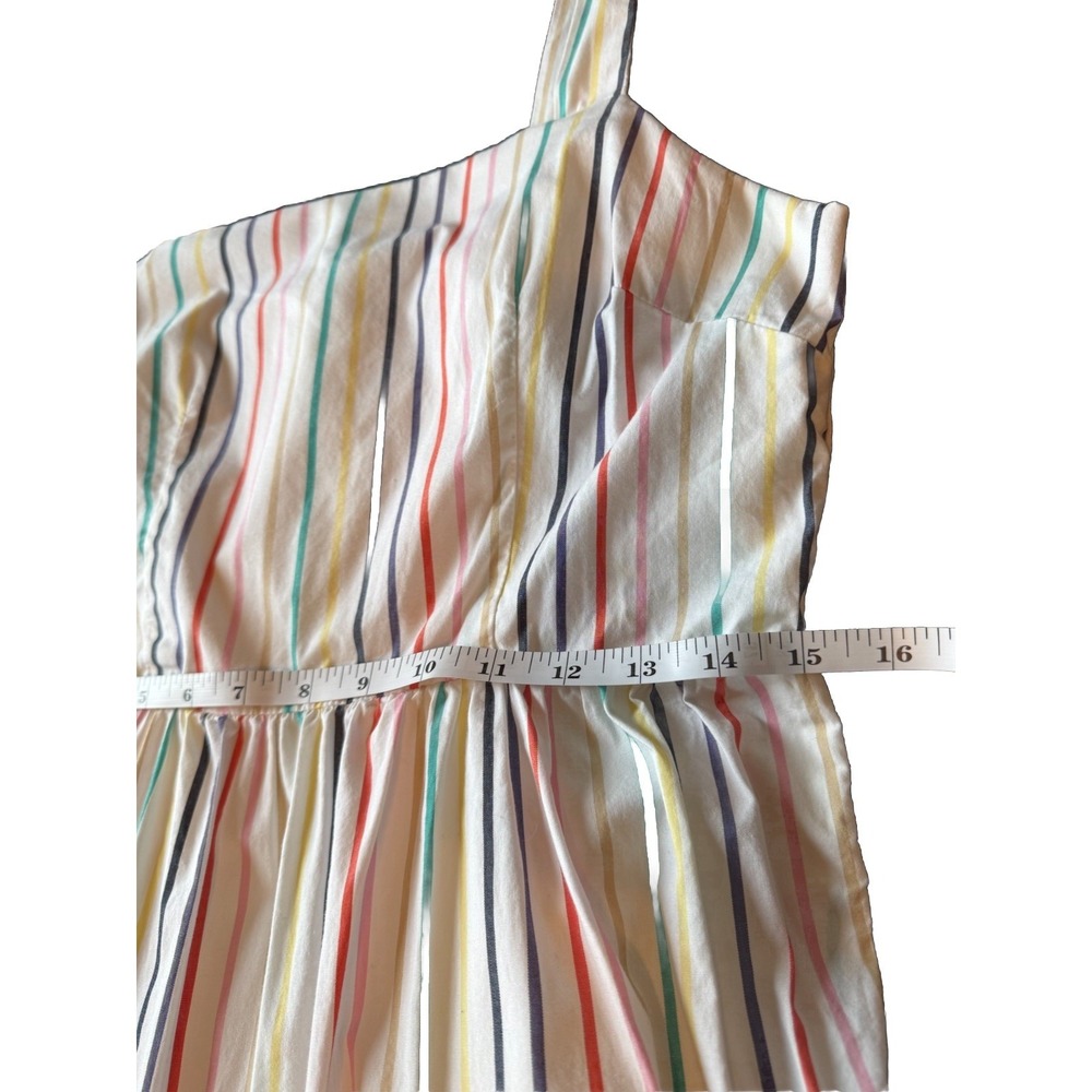 J Crew Candy Striped Full Length Fit & Flare Sundress With Pockets S/M - Picture 10 of 12